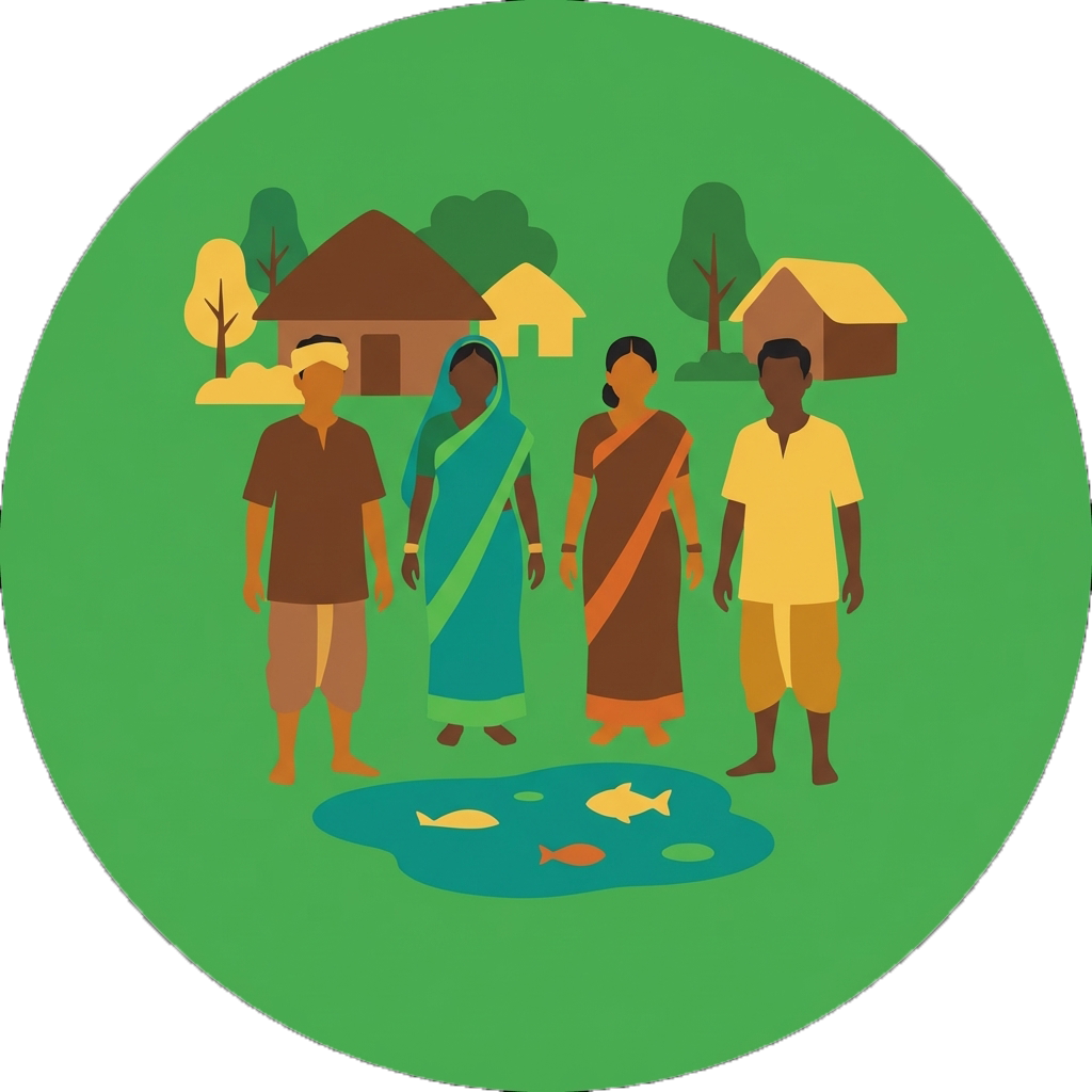 Illustration representing community partnership and local networks.